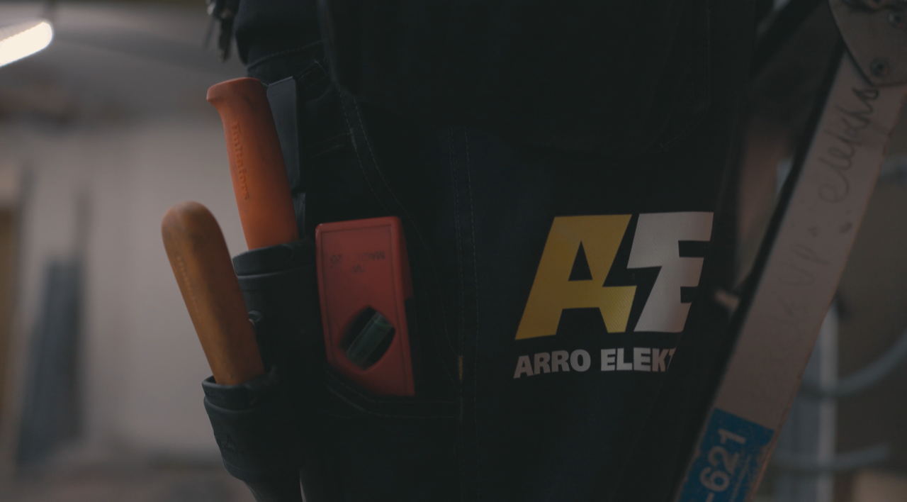 Verktøybelte med Arro sin logo
